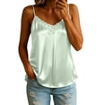 thumbnail image 4 of MAFYTYTPR Women's Lace Trim Satin Camisole V-Neck with Adjustable Spaghetti Straps Solid Color Spring Summer Casual Tops for Everyday Wear M-XXL, 4 of 6