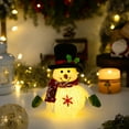 thumbnail image 3 of WKSCLPA Christmas Table Decorations, Glowing Snowman Doll Tabletop Decorations, LED Warm Lighting Cute Snowman Ornaments for Home Kitchen Xmas Holiday Party Decor, #B, 3 of 8