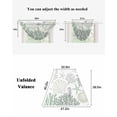 thumbnail image 6 of Sage Green Grey Coastal Waterfall Valances for Windows, Summer Beach Coral Shell Ocean Kitchen Sheer Valance Curtains, Rod Pocket Elegant Swag Valances for Living Room Bedroom, 47.2"x38.5", 2 Panel, 6 of 8
