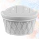 thumbnail image 4 of 1 maceta de ratán artificial tejida para decoración de jardín, maceta colgante de plástico para colgar en la pared (gris y blanco)., 4 of 5