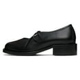 thumbnail image 3 of YDN Women Fashion Round Toe Lace Up Pumps Comfortable Bowtie Chunky Low Heels Business Shopping Daily Shoes Size 4 Black, 3 of 4