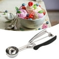 thumbnail image 4 of Versatile 44mm Stainless Steel Ice Cream Scoop, Mirror-Finished Fruit Melon Baller, Ergonomic Spring-Loaded Handle for Kitchen Efficiency, 4 of 5