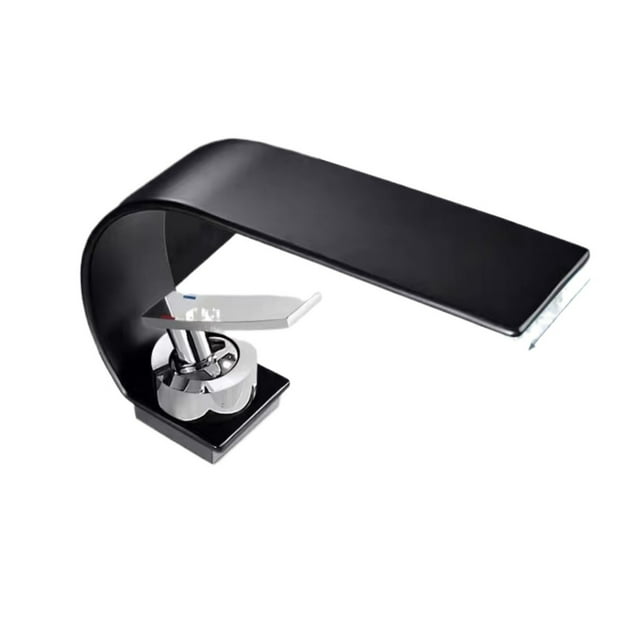 White Basin Faucet Curved Creative Waterfall Hot And Cold Water Mixer Tap, Wash Face Sink Bathroom Stainless Steel Faucet ,Versatile Features