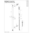 thumbnail image 3 of Kingston Brass KX2543 Vilbosch 24-Inch Stainless Steel Shower Slide Bar with Hand Shower and Holder in Antique Brass, 3 of 4
