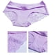 thumbnail image 5 of Minnieouse Bragas con borde de encaje para mujer, cintura elástica transpirable, banda para chica, calzoncillos que absorben la humedad, ropa interior Ropa interior violeta SG Minnieouse AP000437-23, 5 of 6