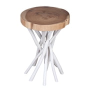East at Main Tall Sustainable Teak Wood Accent Table, 14 x 20