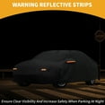 thumbnail image 3 of Unique Bargains Car Cover Waterproof All Weather Sun Rain Protection Full Exterior Cover for Toyota Corolla 210D-PU Black with Reflective Strips, 3 of 6