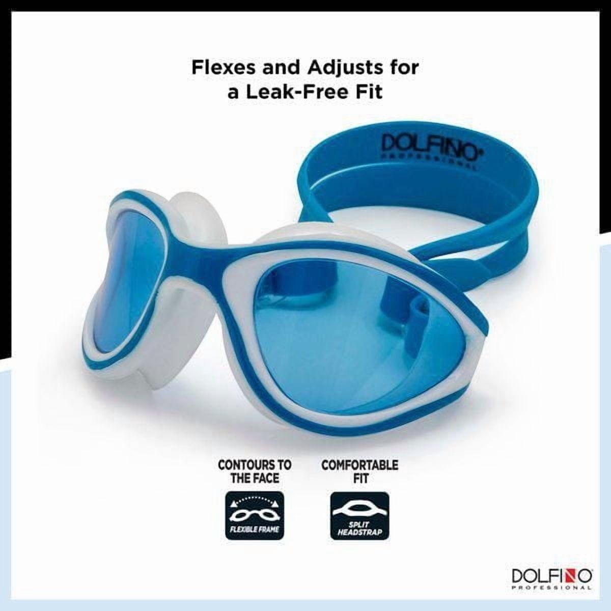 Dolfino Pro Performa Adult Swim Goggle - Blue/White