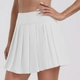 thumbnail image 3 of Clearance Sale! Women's Tennis Skirts With Pockets Lightweight Summer Athletic Pleated Skirt With Shorts Underneath White L Size, 3 of 9