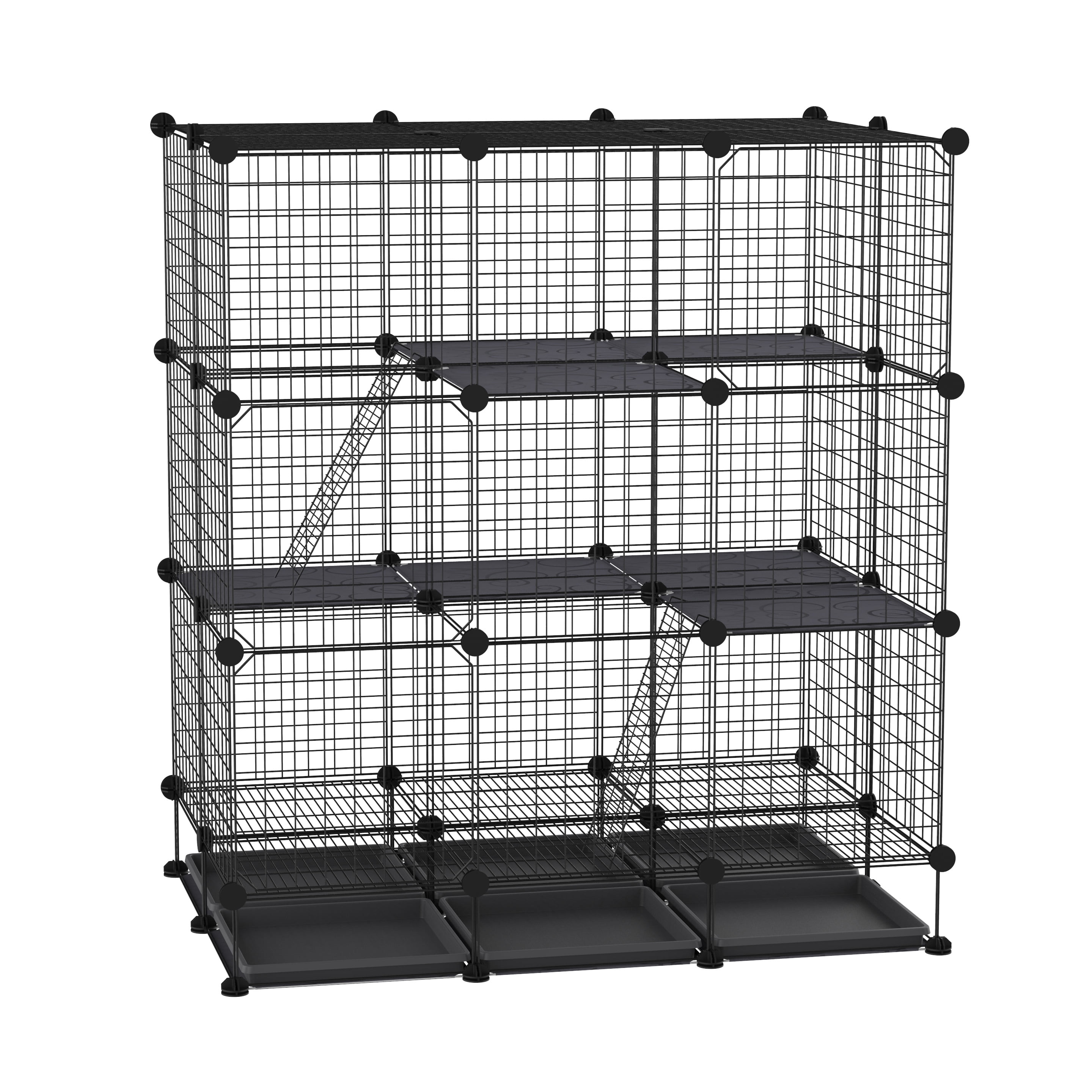 PawHut DIY Pet Playpen Wire Rabbit Cage for Kitten, Chinchillas