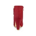 thumbnail image 4 of Unique Bargains Bottines à Talons Épais à Plateforme pour Femmes, Bout Rond, Rouge (Taille 8), 4 of 7