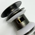 thumbnail image 3 of 2 Pcs Bathroom Sink Drain with Overflow, Vessel Sink Lavatory Vanity Pop Up Drain Stopper, 304 Stainless Steel, 3 of 9
