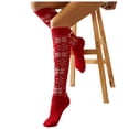 thumbnail image 6 of LIZUOJUN Under $5 Christmas Socks for Women Thigh High Socks Gift for Her Christmas Family Gathering Soft Stretch Fabric Comfortable Wear Breathable Knit Lightweight Design, One Size, 6 of 9