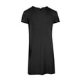 thumbnail image 4 of Men's Nightshirt Comfy Nightwear Big&Tall V Neck Short Sleeve Soft Loose Pajama Sleep Shirt Size 4XL-5XL Black, 4 of 6