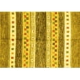 thumbnail image 1 of Ahgly Company Machine Washable Indoor Rectangle Abstract Yellow Contemporary Area Rugs, 2' x 4', 1 of 4