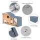 thumbnail image 2 of Oxford Cloth Animal Hutch Cover Exterior Impermeable Prevención De Luz Dañina Animal Cage Cover Protector De Jaula A Prueba De Polvo Para Triangle Animal Hutch Methold HA027221-02, 2 of 5