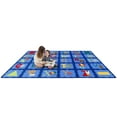 thumbnail image 6 of Alphabet Blues 5'4" x 7'8" area rug in color Multi, 6 of 7