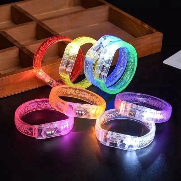 100 Pcs Led Glow Bracelets Wristbands Glow In The Dark Party Supplies Neon Light Up Bracelet Wedding Party Decor