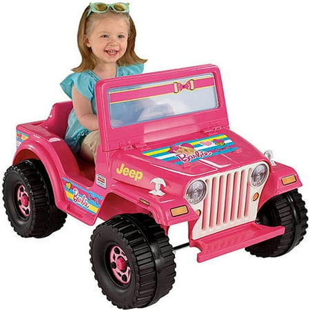 Fisher-Price Power Wheels Barbie Jeep 6-Volt Battery-Powered Ride-On