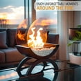 thumbnail image 2 of Daily Mix Store Foyer au Propane de Table - Foyer de Table Portable pour Patio Intérieur/extérieur, Mini Bol à Feu avec Pare-Vent en Verre, Perles en Verre et Housse, Design Semi-Circulaire en Métal Nouvelle Mise à Niveau, 2 of 8