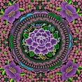 thumbnail image 6 of Spring Fantasy Purple Flower Garden Embroidery Throw Pillow Cover Set of 2, 6 of 6