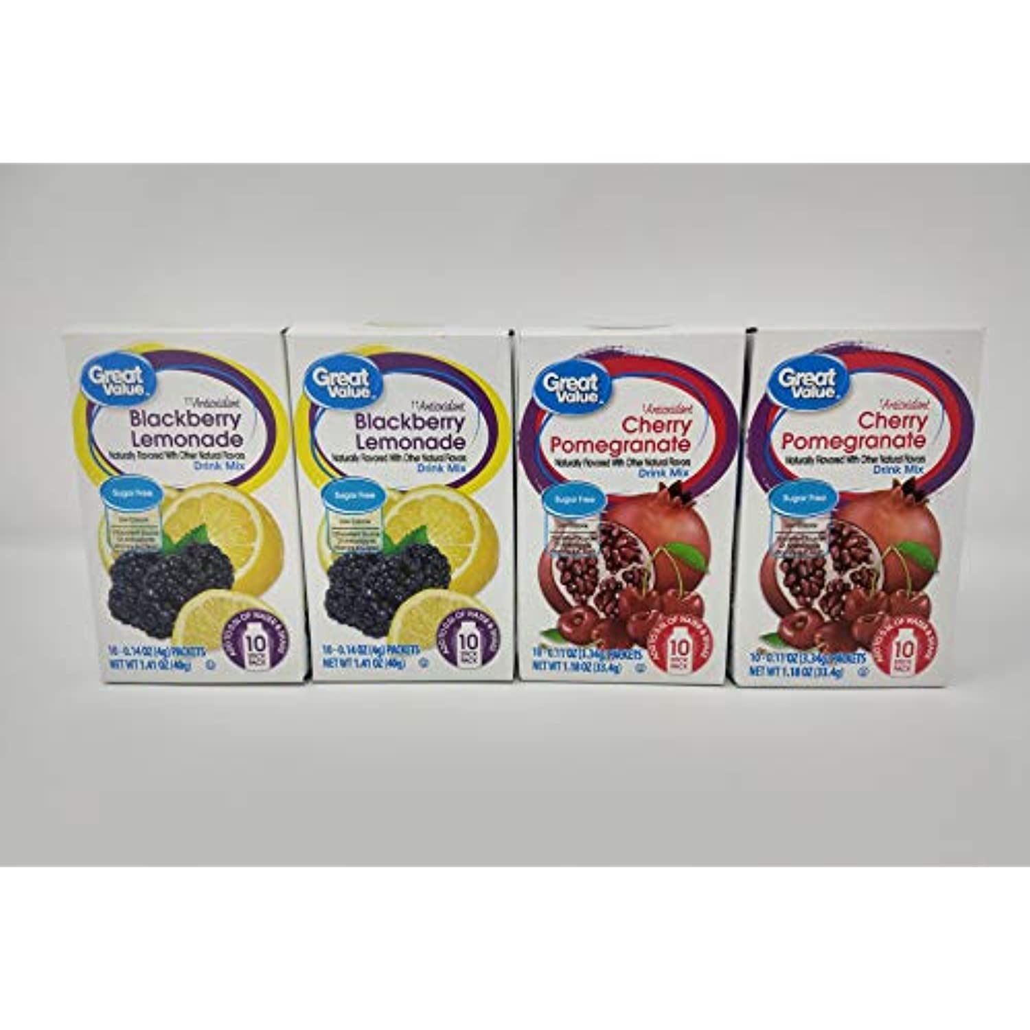 2 Blackberry Lemonade Drink 10 Stick Pack Mix 2 Cherry Pomegranate Drink Mix 10 Stick Pack