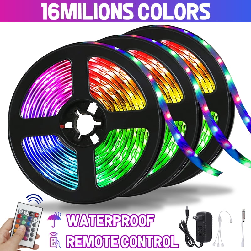 RGB 3528 5050 Waterproof LED Color Change Strip Light Remote Flexible Lamp Tape 