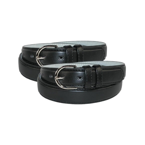 CTM® Leather 1 1/8 Inch Dress Belt (Pack of 2) (Women's)