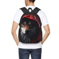 thumbnail image 4 of Fuzoiu Mysterious Hooded Wolf Print Large Capacity Backpack,Travel Backpack,Laptop Bag,College School Rucksack Bag,for School, Travel & Outdoor Activities, 4 of 6