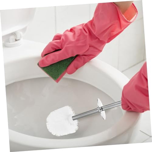 Cabilock 4pcs Toilet Brush Replacement Head Toilet Bowl Brush Head Bathroom Cleanning Tools, White