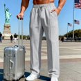 thumbnail image 5 of Men's Relaxed Fit Straight Leg Jogger Pants with Soft Knit Fabric and Elastic Waistband, Versatile Casual & Business Athletic Trousers for Work or Sport,Light Gray,2XL, 5 of 6