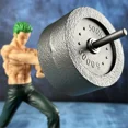 thumbnail image 3 of Figura de Anime Roronoa Zoro de One Piece, 24cm, Pvc, doble cabeza reemplazable, figura de Zoro para Fitness, mancuerna, espada de madera para niños, regalos, 3 of 4