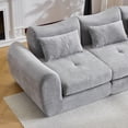 thumbnail image 4 of 101.5" Modular Sectional Sofa,Chenille Cloud Sofa Couch Convertible Folding Sofa Bed for Living Room,Bedroom,Apartment,Grey, 4 of 8