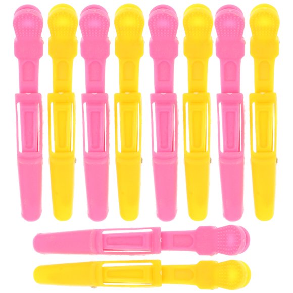 ORDDIART 10Pcs Plastic Shark Clip Simple Design Hair Curling Clips For Individual Use And Salon