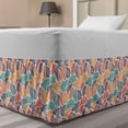 thumbnail image 1 of Paisley Bed Skirt, Repetitive Oriental Themed Pattern with Ornamental Flourish Illustration, Elastic Bedskirt Dust Ruffle Wrap Around for Bedding Decor, 4 Sizes, Multicolor, by Ambesonne, 1 of 2