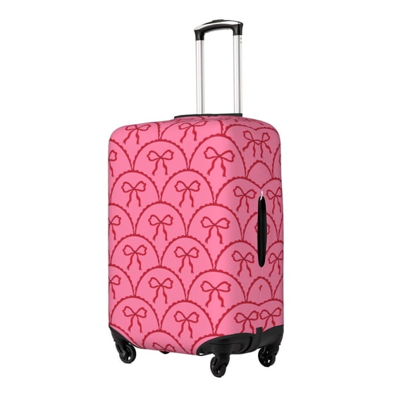 Gukieu red bows Print Suitcase Protective Cover, Elastic Zipper Buckle Suitcase Protective Cover, Suitable for Travel, Business Trip-Small