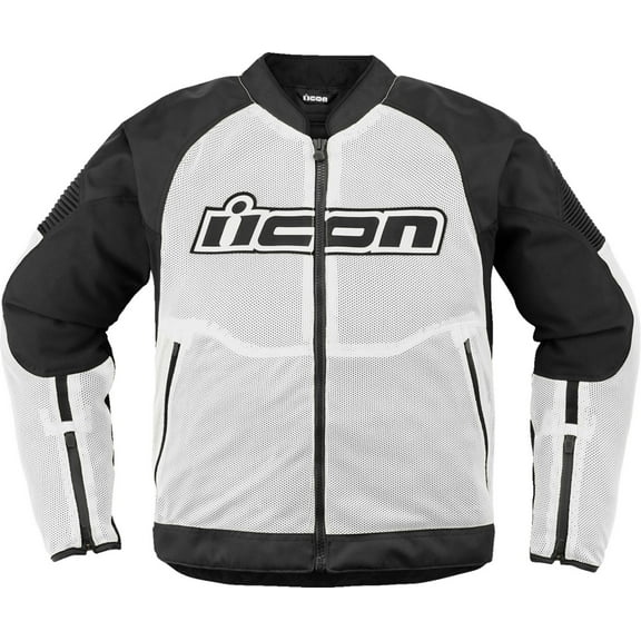 Icon Overlord 3 Mesh CE Mens Motorcycle Jacket White XXL