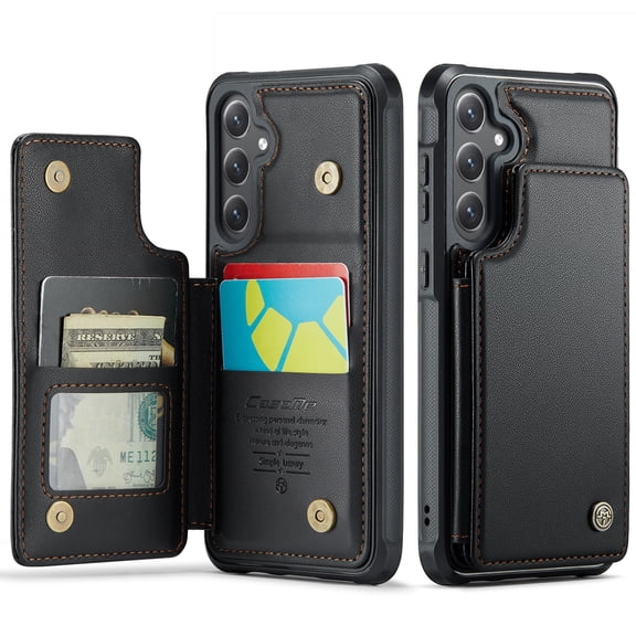 Dteck for Samsung Galaxy A17 5G Wallet Case with Card Holder, RFID Blocking Credit Slots Kickstand Shockproof Phone Cover,Black