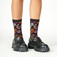 thumbnail image 4 of Fuzoiu Halloween With Skull Print Kids Socks For Boys Girls,Grip Crew Socks with Non Slip,Lightweight Stretch Crew Socks,Toddlers Crew Boot Socks, 4 of 5