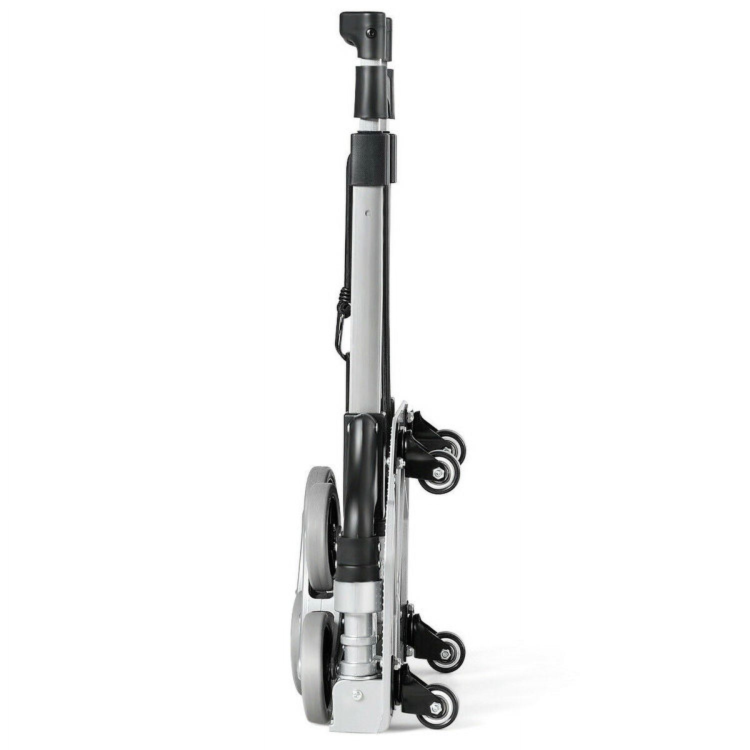 Folding Hand Truck, Stair Climbing Cart, Portable Folding Stair Climbing Hand Truck, for Home Office Travel Use, Silver Folding Hand Truck, Stair Climbing Cart, Portable Folding Stair Climbing Hand Truck, for Home Office Travel Use, Silver