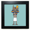 thumbnail image 1 of yellow card warns rreferee cartoon Black Square Frame Picture Wall Tabletop, 1 of 3