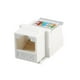 thumbnail image 1 of Conector de pared Ethernet Keystone Sincero RJ45 Cat5e Punch Down UTP 45 grados blanco paquete de 10, 1 of 5
