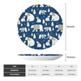 thumbnail image 2 of Balery cute winter bear Print Bone China Decorative Plate Ceramic Dinner Plates Art Crafts with Display Stand-6in, 2 of 6