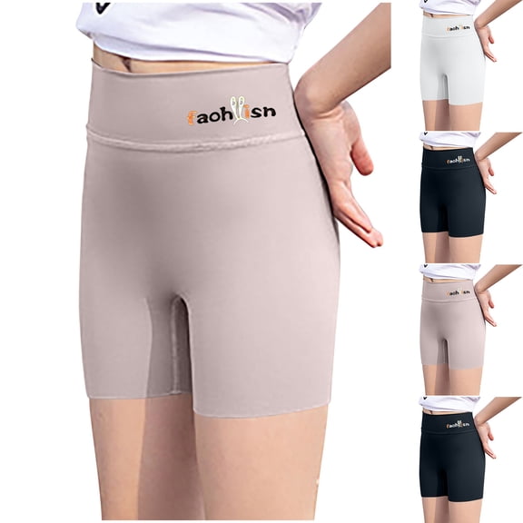 Mceream Girls Athletic Biker Shorts High Waisted Running Yoga Sports Shorts Leggings for Teen Volleyball Seamless Shaper Shorts Pantalones NiñA 2-12 Years