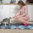 thumbnail image 3 of Blue Ethnic Geometric Pattern Kitchen Rugs Sets Of 2,Anti Fatigue Kitchen Mat Rugs Non Slip Washable,Decorative Kitchen Floor Mats for Kitchen,Sink,Laundry,17"x30"+17"x47", 3 of 7