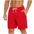 thumbnail image 2 of Diufon Shorts for Men Athletic Drawstring High Waist Mesh Comfy Loose Shorts with Pockets Casual Summer Beach Shorts, 2 of 6