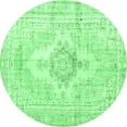 thumbnail image 1 of Ahgly Company Indoor Round Persian Emerald Green Bohemian Area Rugs, 4' Round, 1 of 4