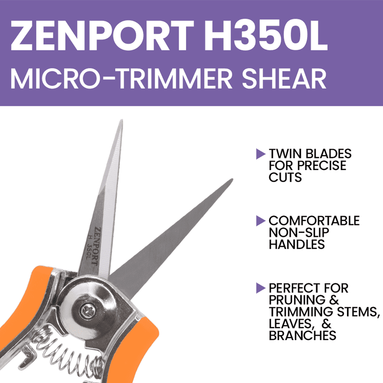 Zenport H350L Micro-Trimmer Shear, 2 Inch Stainless Steel Blades