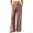 Wine, variant on Fashion Striped Linen Pants for Women High Waisted Straight Leg Palazzo Trousers Casual Wide Leg Pant with Pockets