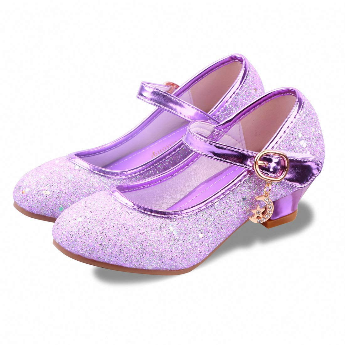 YUNICUS Little Girl's Adorable Sparkle Princess Party Girls Dress Shoes